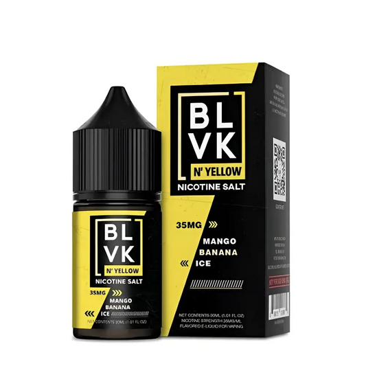BLVK & Yellow Nic Salt - Mango Banana Ice - INDIAN VAPE GARAGE