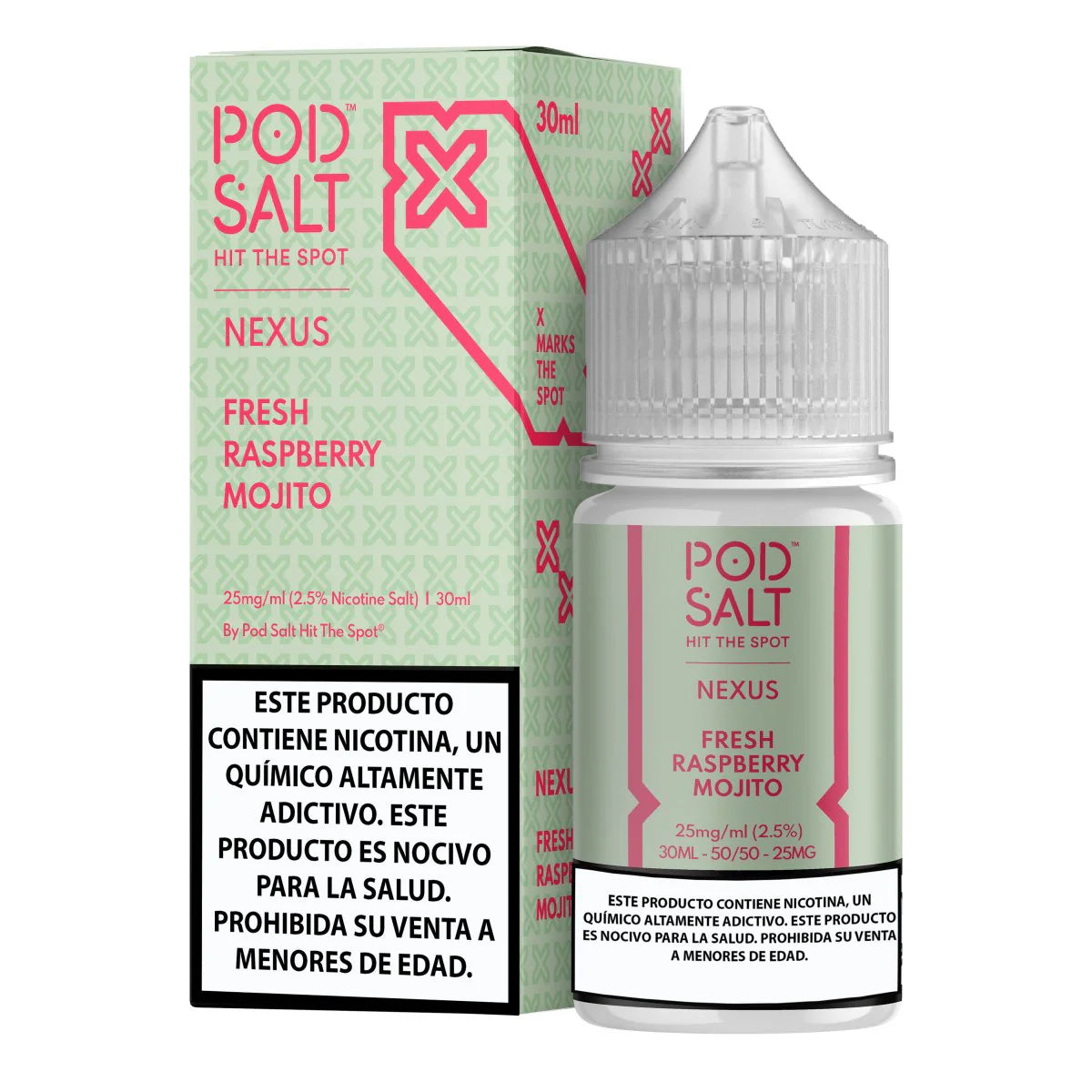 Fresh Raspberry Mojito - Pod Salt Nexus | 30ML Vape Juice | 25MG,50MG