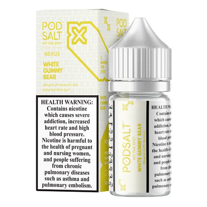 White Gummy Bear - Pod Salt Nexus | 30ML Vape Juice | 20MG, 25MG, 50MG