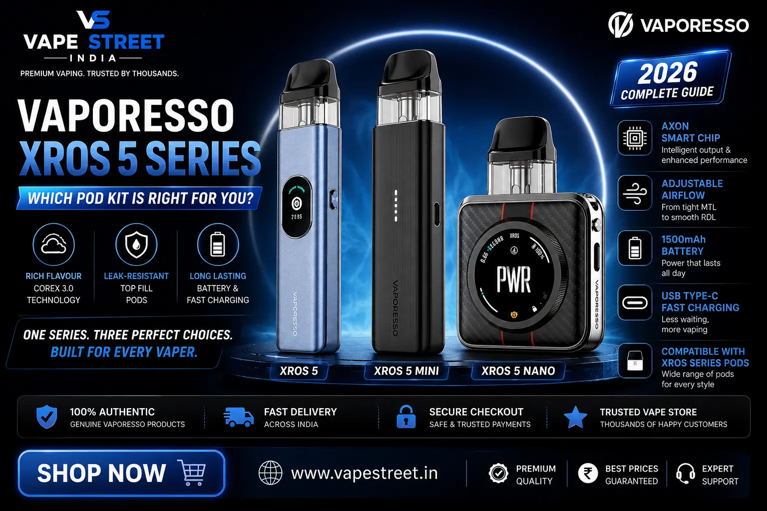 Vaporesso XROS 5 Series in India (2026): Which Pod Kit Is Right for You?