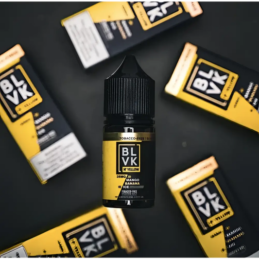 BLVK & Yellow Nic Salt - Mango Banana Ice - INDIAN VAPE GARAGE