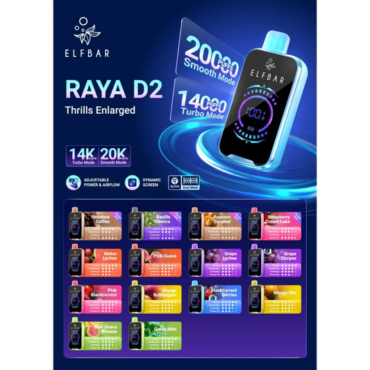Elf Bar Raya D2 – 20,000 Puffs INDAIN VAPE GARAGE - INDIAN VAPE GARAGE