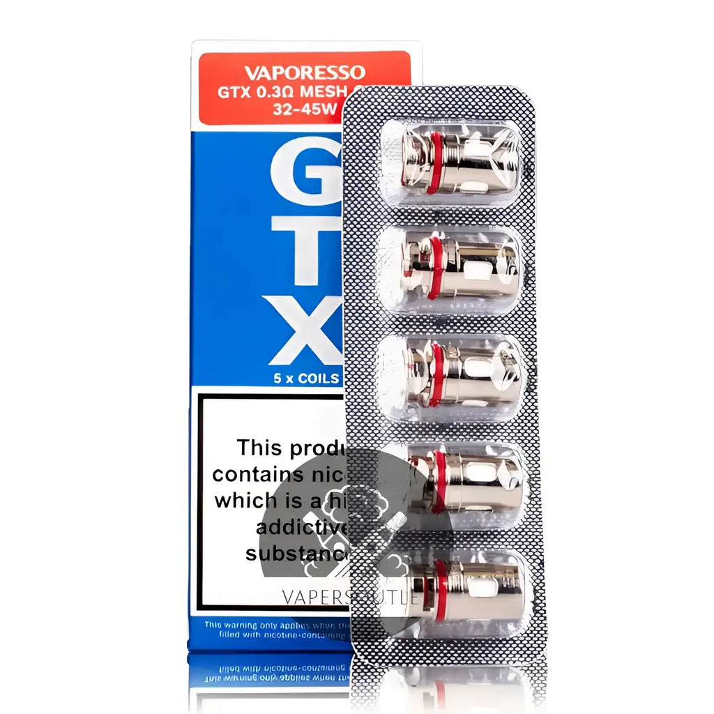 IVG Vaporesso GTX Mesh Coils 5-pack compatible with Swag PX80 vape device, designed for smooth vapor and flavor.