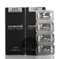 Black uwell caliburn g vape coils with silver metallic bodies and red accents in blister packs from vape street india