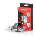 Silver metallic smok tfv12 prince replacement coil with dual mesh design in branded red and black packaging