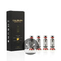 Black and silver uwell caliburn g2 replacement coils with red accents displayed with branded vape street packaging