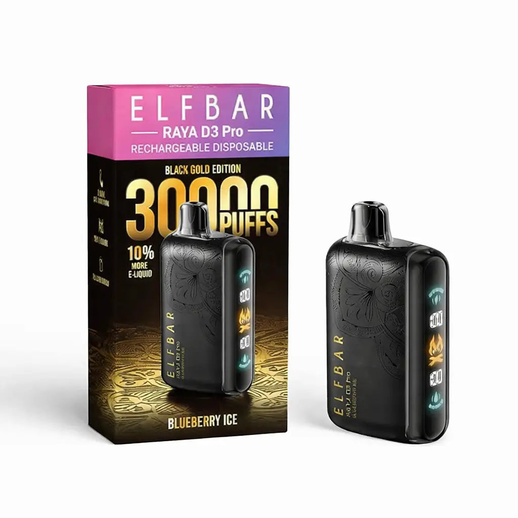 IVG Elf Bar Raya D3 Pro disposable vape with lychee and juicy peach flavors, dual mode rechargeable vape, 30000 puffs.