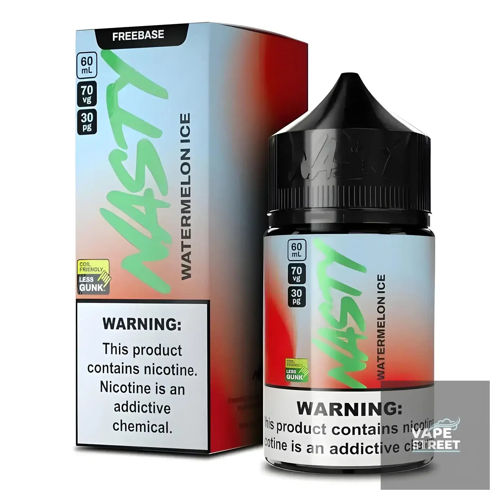 IVG Nasty Watermelon Ice Freebase E-Liquid vape juice in 3mg/6mg, with watermelon and icy menthol flavor, for vaping.