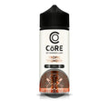 A sleek white bottle with black cap of core by dinner lady tropic thunder 120ml freebase e-liquid vape juice