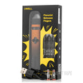 Uwell caliburn explorer 32w pod system vape pen with gradient orange black body and clover shaped button design