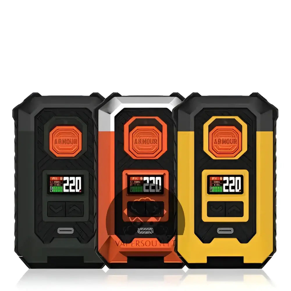 IVG Vaporesso Armour MAX 220W box mod kit with digital display and adjustable settings, designed for DTL vaping.