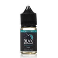 Black and teal blvk unicorn spearmint 30ml nic salt vape juice bottle with black dropper cap spearmint flavor