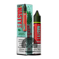 Red and black nasty juice liq raspberry watermelon 30ml nic salt vape juice bottle with green cap and flavor label