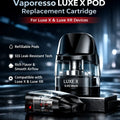IVG refillable pod for Vaporesso Luxe X and XR, 0.4 ohm, vape cartridge designed for easy refilling and optimal vaping experience