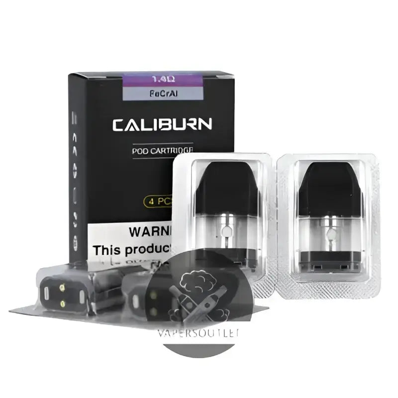 IVG Uwell Caliburn replacement refillable pods for vape devices, shown in the image with clear pod design and branding.