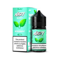 Mint green and black nasty burst spearmint 30ml nic salt e-liquid with bold white lettering and leaf graphics