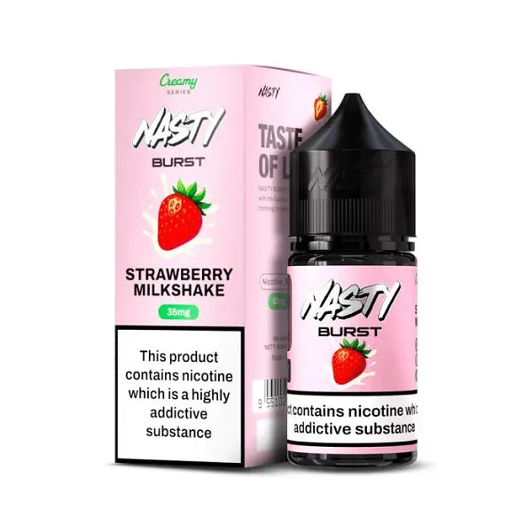Nasty Burst Strawberry Milkshake Nic Salt 30ml – Creamy Vape Juice | Vape Street India