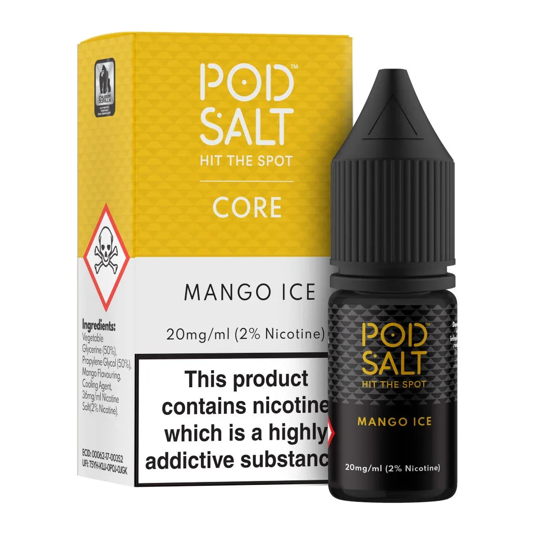 Pod Salt Core Mango Ice 30ml Nic Salt 20mg UK Made
