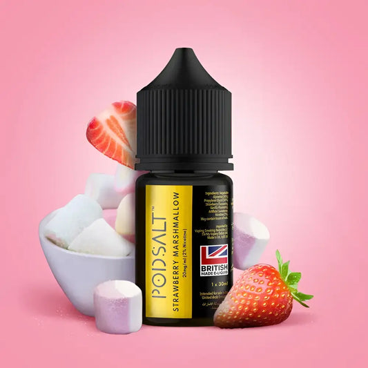 Strawberry Marshmallow - Pod Salt | 30ML Vape Juice | 50MG - NIC SALT