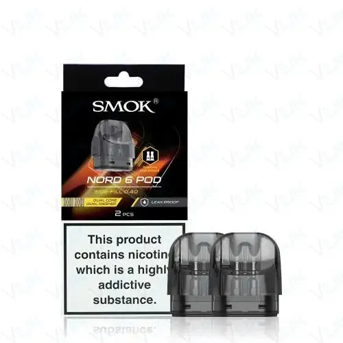 IVG SMOK Nord 6 empty pod replacement cartridge for vape devices, featuring dual-core mesh for enhanced flavor and vapor production.