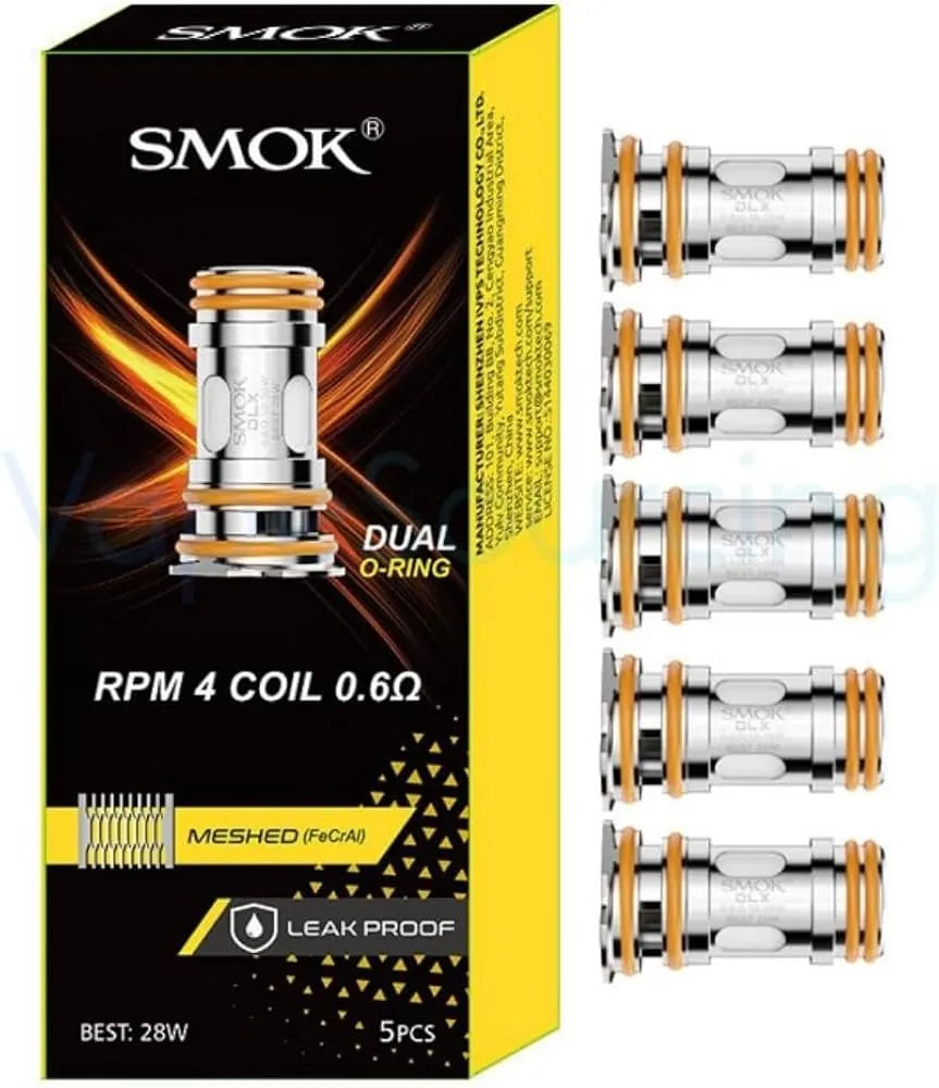 IVG SMOK Nord 6 RPM 4 mesh replacement coil, 0.6Ω and 0.15Ω, for vape devices, with visible coil details and packaging.