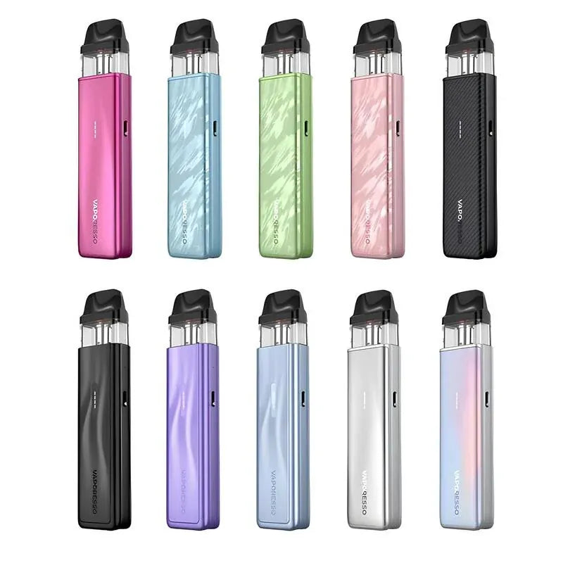 IVG Vaporesso XROS 5 Mini Pod Kit in cosmic black, refillable vape device with sleek design and compact size.