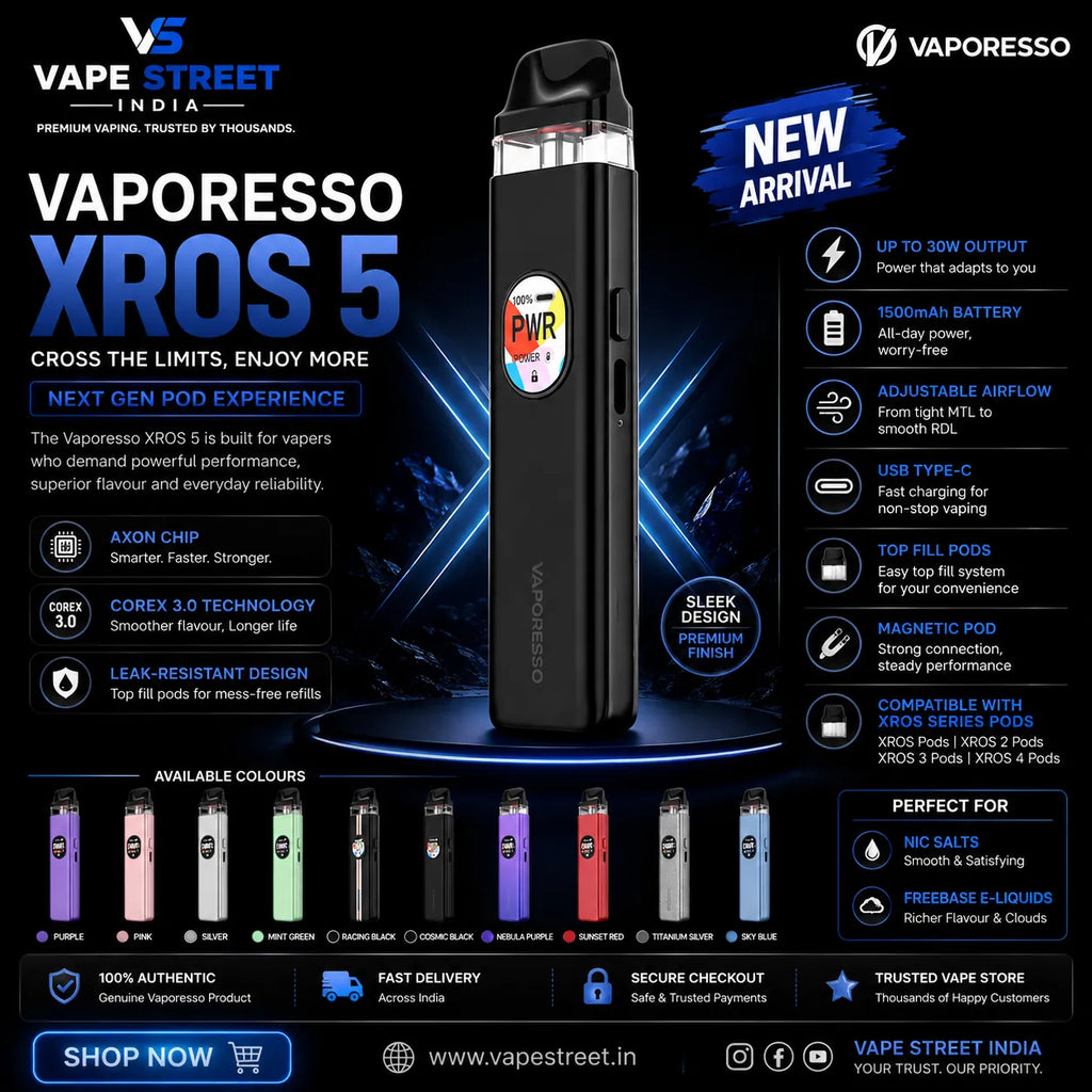Vaporesso XROS 5 Pod Kit – Buy Online in India | Vape Street India