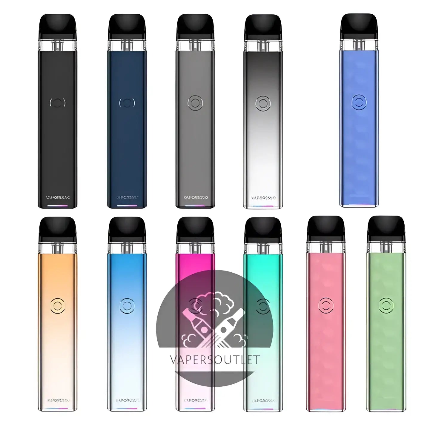 Ten sleek vaporesso xros 3 pod system kits in black blue silver and pink matte finish available on vape street
