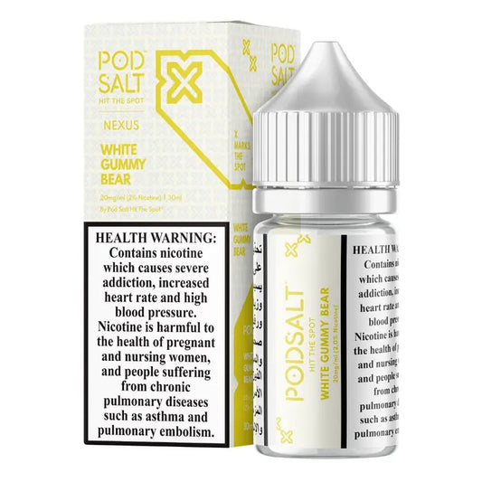 White Gummy Bear - Pod Salt Nexus | 30ML Vape Juice | 20MG, 25MG, 50MG