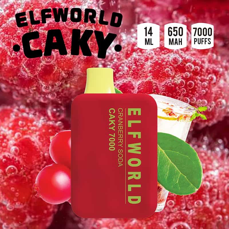 Elfworld Caky Cranberry Soda (7000 Puffs)